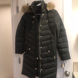 Knee length puff coat